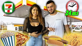 We Ate ONLY GAS STATION FOOD FOR 24 HOURS IMPOSSIBLE CHALLENGE [upl. by Drolet]