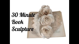 30 Minute Book Sculpture The Perfect Beginner Book Folding Project [upl. by Maisel670]