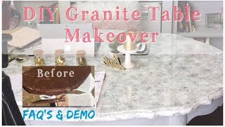 FAQs about Epoxy Countertops and DIY Granite Painted Makeover wDemo  Giani Granite Kit [upl. by Nyladnek]