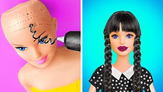 NEW AWESOME HAIRSTYLE FOR DOLL  From Nerd To Popular With Hacks From Tiktok by TeenVee [upl. by Ahserb]