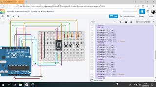 Tinkercad ile Arduino Bölüm 83  7 Segmentli DisplayButon Kullanımı [upl. by Yeldahc359]