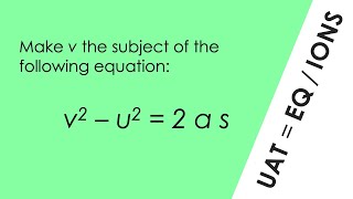 Rearranging Equations SUVAT  WORKED EXAMPLE  GCSE Physics [upl. by Eseerehs]