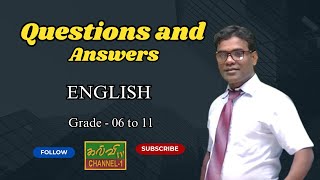 ஆங்கிலம்  Questions and Answers  Grade  06 to 11  0109 2024 [upl. by Schwarz258]