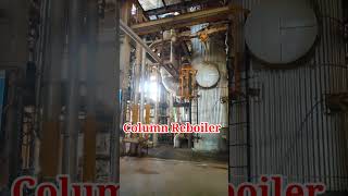 Distillation column with Reboiler  working Plant Reboiler column column industrial shorts [upl. by Ingalls]