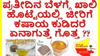 Amazing benefits of Cumin Water Jeera waterKannadaSanjeevani [upl. by Attenborough]