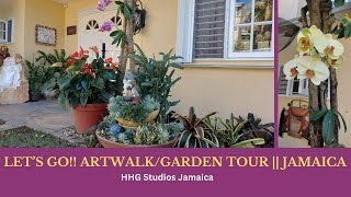 LETS GO ARTWALKGARDEN TOUR  JAMAICA [upl. by Sinnard]