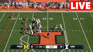 NCAAF LIVE🔴 Michigan Wolverines vs Illinois Fighting Illini  Week 8 Game  2024 College Football 25 [upl. by Slinkman]