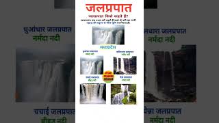 Waterfalls In India  Indian Geography  जलप्रपात geography waterfall upsc ias ips shorts [upl. by Fatima]