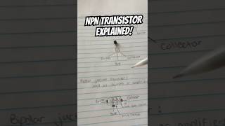 NPN Transistor explained electronics stem electronicfundamentals nerobotics eletricity [upl. by Hsirahc]