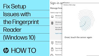 Fixing Setup Issues with the Fingerprint Reader Windows 10  HP Notebook PCs  HP Support [upl. by Aicilyt786]