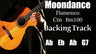 Moondance  Flamenco Backing Track in Cm With Chords And Short Full Track [upl. by Harneen]