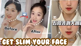 Get slim your face in 2 weeks  Best Exercise to Slim Face Fat [upl. by Leeban]