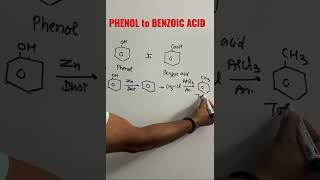 Phenol to Benzoic acid conversion  shorts neet ytshorts [upl. by Lennod624]