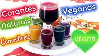 Como Fazer Corante Natural Vegano Comestível  Faça Corantes Naturais Saudáveis Receitas Veganas [upl. by Tullusus]