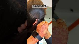 Hack to hide rubber band in hairstyle hairstyle hairhack [upl. by Blackwell190]