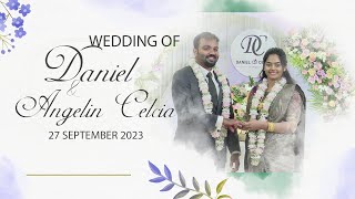 DrDaniel VA amp ErAngelin CelciaR  Wedding ceremony  27 september 2023  930 AM [upl. by Fennie]