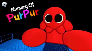 Nursery of PURPUR Chapter 1  roblox mascot horror gameplay walkthrough [upl. by Carbrey]