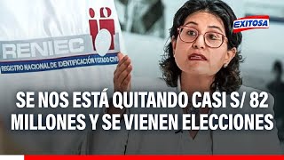 🔴🔵Reniec exhorta al Congreso aumentar presupuesto para elecciones Nos está quitando S 82 millones [upl. by Adonis424]