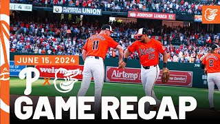 Phillies vs Orioles Game Recap 61524  MLB Highlights  Baltimore Orioles [upl. by Ferreby424]