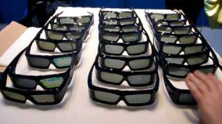 Panasonic 3D HD LCD Shutter Glasses at CES 2009 [upl. by Nalod]