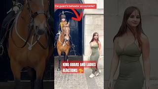 KING GUARD AND LADIES REACTIONS kingguardhorse thekingsguard kingguard uk [upl. by Enywtna]