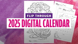 2025 Digital Colouring Calendar flip through  Colouring Heaven Calendar  Only Human Art [upl. by Vaclav]