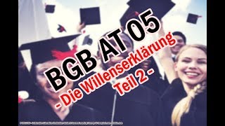 Die Willenserklärung  Subjektiver Tatbestand  BGB AT 05 [upl. by Llenyar400]