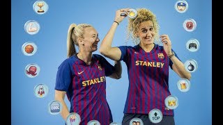 BARÇA EMOJIS  Toni Duggan amp Kheira Hamraoui [upl. by Elleinnad]