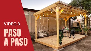 Como hacer una pérgola en madera paso a paso [upl. by Asyram]