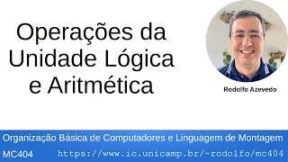 MC404  Operações da Unidade Lógica e Aritmética [upl. by Cherey4]