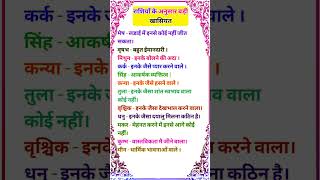 Rashi Ke Anusar Kya Kya Khasiyat Hoti Hai rashifal rashi shortvideorashibhavishya [upl. by Laurel]