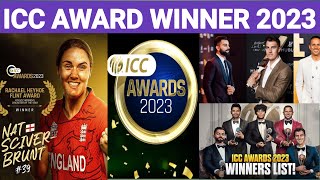 List Of All ICC Awards Winners 2023  ICC  Virat Kohli  Pat Cummins [upl. by Akilat464]