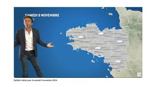 Bulletin météo pour le samedi 9 novembre 2024 [upl. by Yonita]