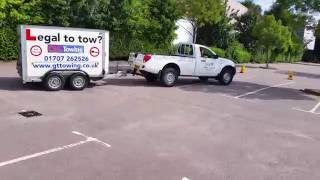 BE towing with a trailer  Test Reversing Manoeuvre 2021 [upl. by Oinoitna301]