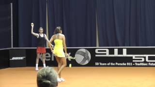 Nastassja Burnett vs Garbine Muguruza service  return game  Porsche Tennis Grand Prix 2013 [upl. by Etnaid100]