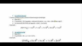 Système de numération  Cours sur logique combinatoire partie 1 [upl. by Leidba711]