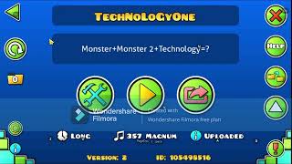 Geometry Dash 22TechNoLoGyOne ByMeAll Coins [upl. by Aicercal]