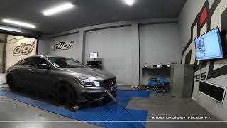 Mercedes CLA 220D 177cv AUTO Reprogrammation Moteur  205cv Digiservices Paris 77 Dyno [upl. by Grand52]