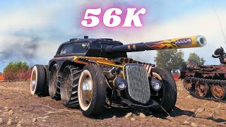 56K Spot  Damage with 3x Panhard EBR 105 World of Tanks [upl. by Arreic]