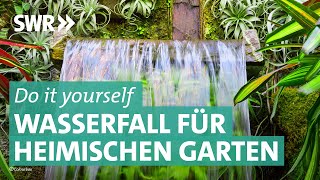 Künstlicher Wasserfall Urlaubsgefühl im eigenen Garten  Marktcheck SWR [upl. by Alexio936]