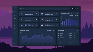 C WPF UI  How to Design Dark Recruitment Dashboard in WPF [upl. by Eneluj]