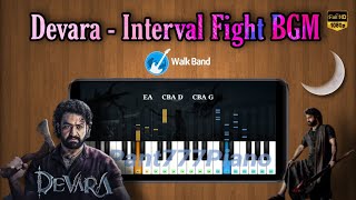 DevaraI  Interval Fight BGM in Piano  NTR  Anirudh  Walkband [upl. by Anin]