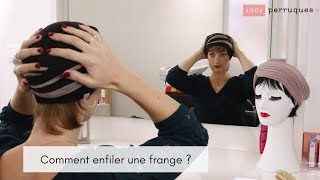 Comment enfiler sa frange sous un turban chimio   1001Perruques [upl. by Auod934]