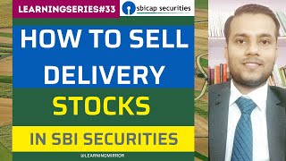 How to sell Holdings Stocks in SBI Securities  एसबीआई सिक्योरिटीज में होल्डिंग स्टॉक कैसे बेचें [upl. by Ashlee]