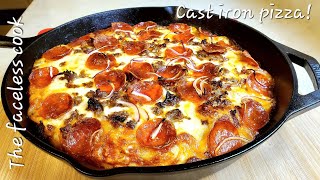 Cast iron pizza oh so crispy [upl. by Hersch]