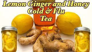 Honey Lemon Ginger Tea Recipe ALL NATURAL COLD amp FLU REMEDY MADE AT HOME [upl. by Aneeras]