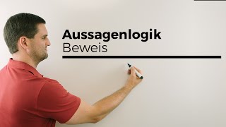 Aussagenlogik Beweis Konjunktion Disjunktion Äquivalenz Verneinung Implikation  Daniel Jung [upl. by Akimas88]