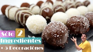 BOLAS de COCO con SOLO 2 INGREDIENTES😱🥥😱  5 Decoraciones🥥😱 Receta  534 [upl. by Kcirdlek]