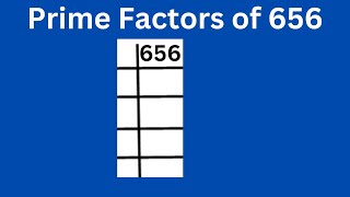 Prime factors of 656 [upl. by Eiznekcam]