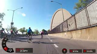 5 Boro Bike Tour  FDR Drive with data Overlays  May 7th 2023 [upl. by Barrow907]